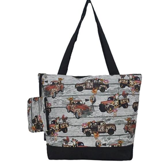 NGIL Country Vintage Truck  Canvas Tote Bag - Picture 1 of 5